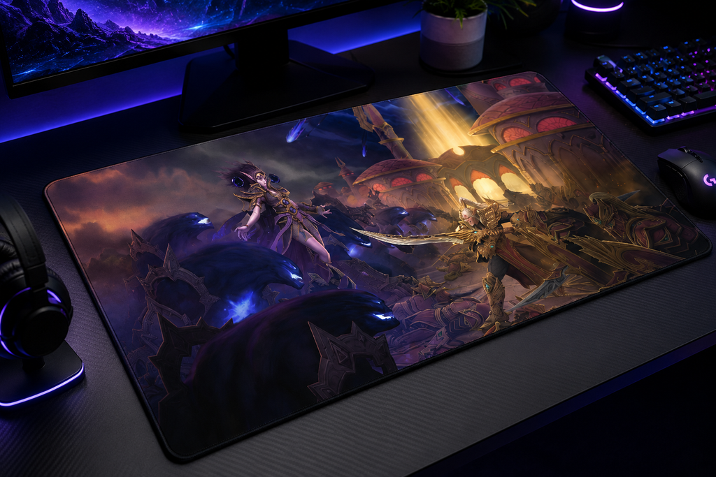 WoW Midnight Gaming Desk Mat – Azeroth Inspired Extended Mouse Pad