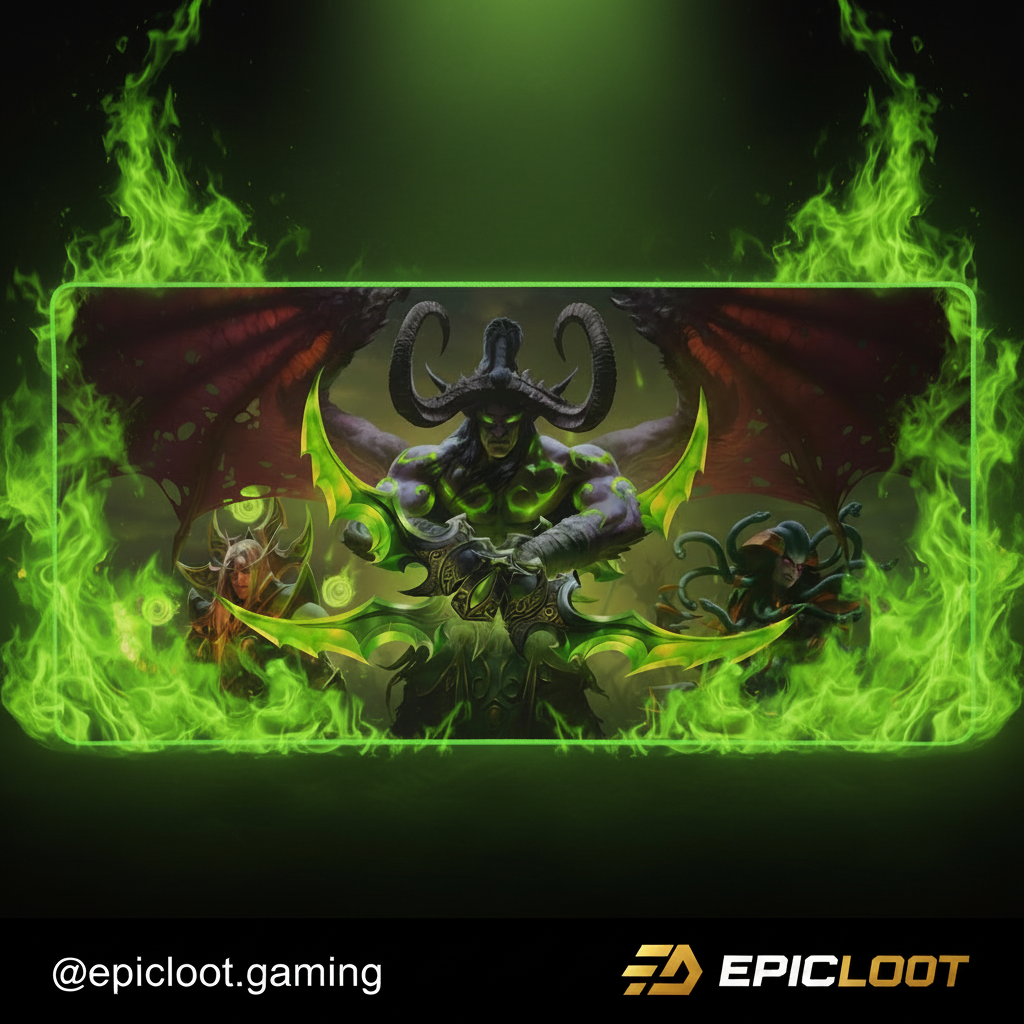 Burning Crusade Desk Mat – Fantasy MMO Gaming Setup Mouse Pad