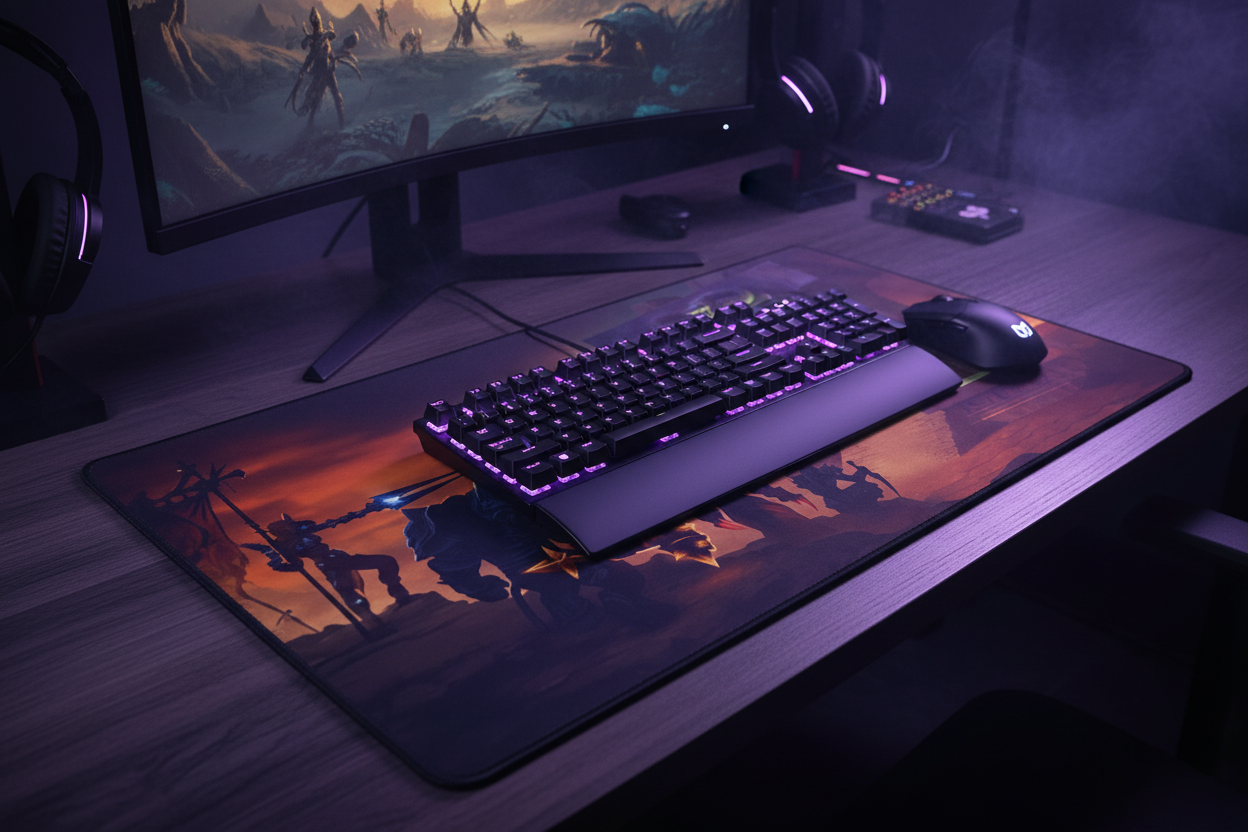 Desk Dark Portal Desk Mat – Epic WoW-Inspired Mouse Pad for Gamers 16"x32"