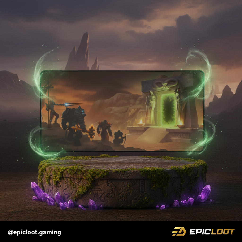 Desk Dark Portal Desk Mat – Epic WoW-Inspired Mouse Pad for Gamers 16"x32"