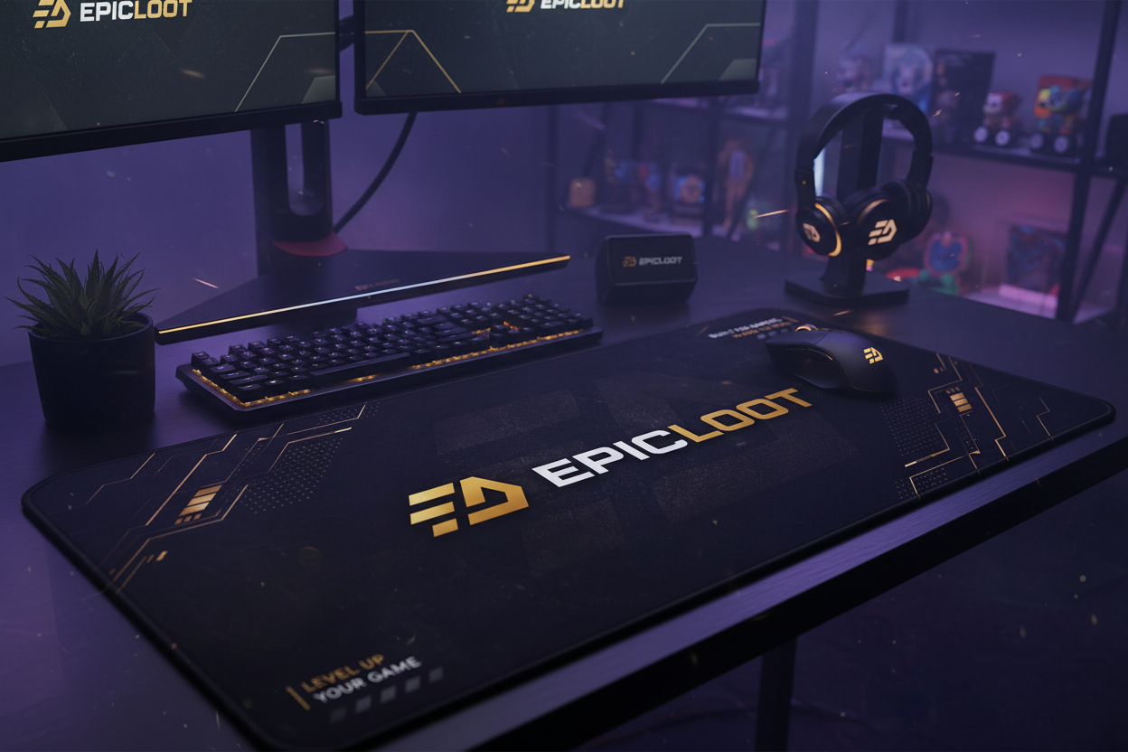 Epic-Loot Gaming Mouse Pad – Premium Anti-Slip Desk Mat for Gaming & Work