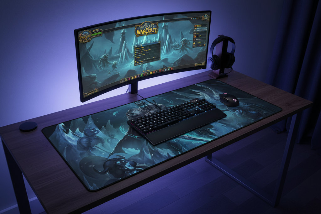 The Lich King Gaming Mouse Pad – World of Warcraft Desk Mat | Wrath of the Lich King Gamer Gift