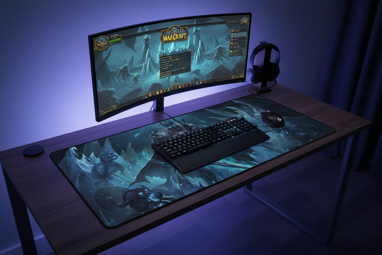 The Lich King Gaming Mouse Pad – World of Warcraft Desk Mat | Wrath of the Lich King Gamer Gift