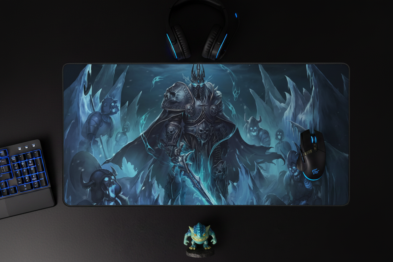 The Lich King Gaming Mouse Pad – World of Warcraft Desk Mat | Wrath of the Lich King Gamer Gift