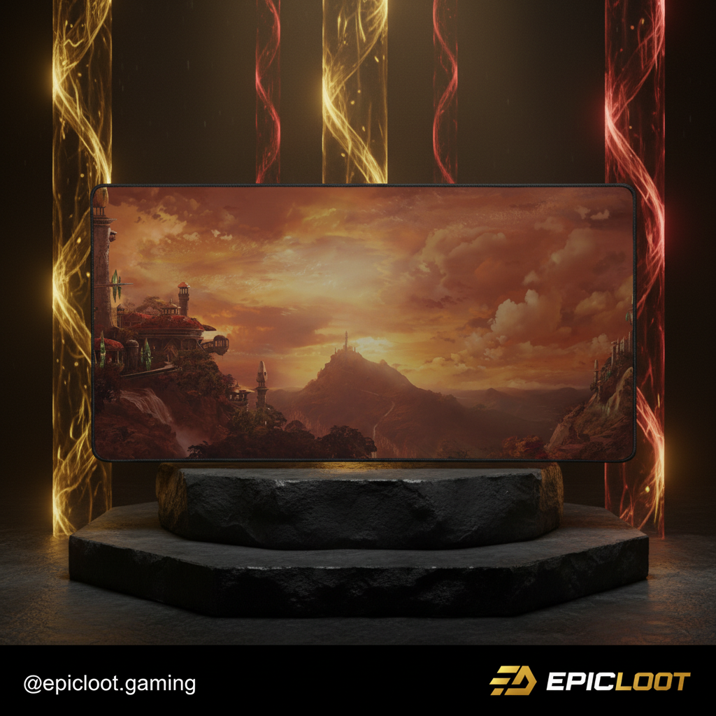 Quel’Thalas Blood Elf Gaming Desk Mat – WoW Inspired Fantasy Mouse Pad