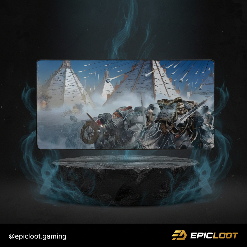 Space Wolves Gaming Desk Mat – Grimdark Sci-Fi Inspired Mouse Pad